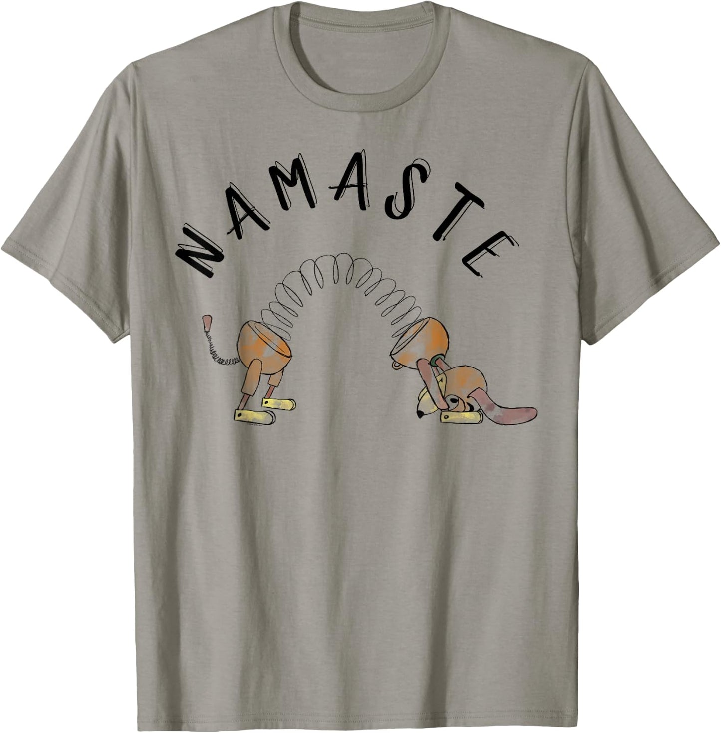 Disney Pixar Toy Story Slinky Dog Namaste Stretch Poster T-Shirt - T-Shirt | Sand