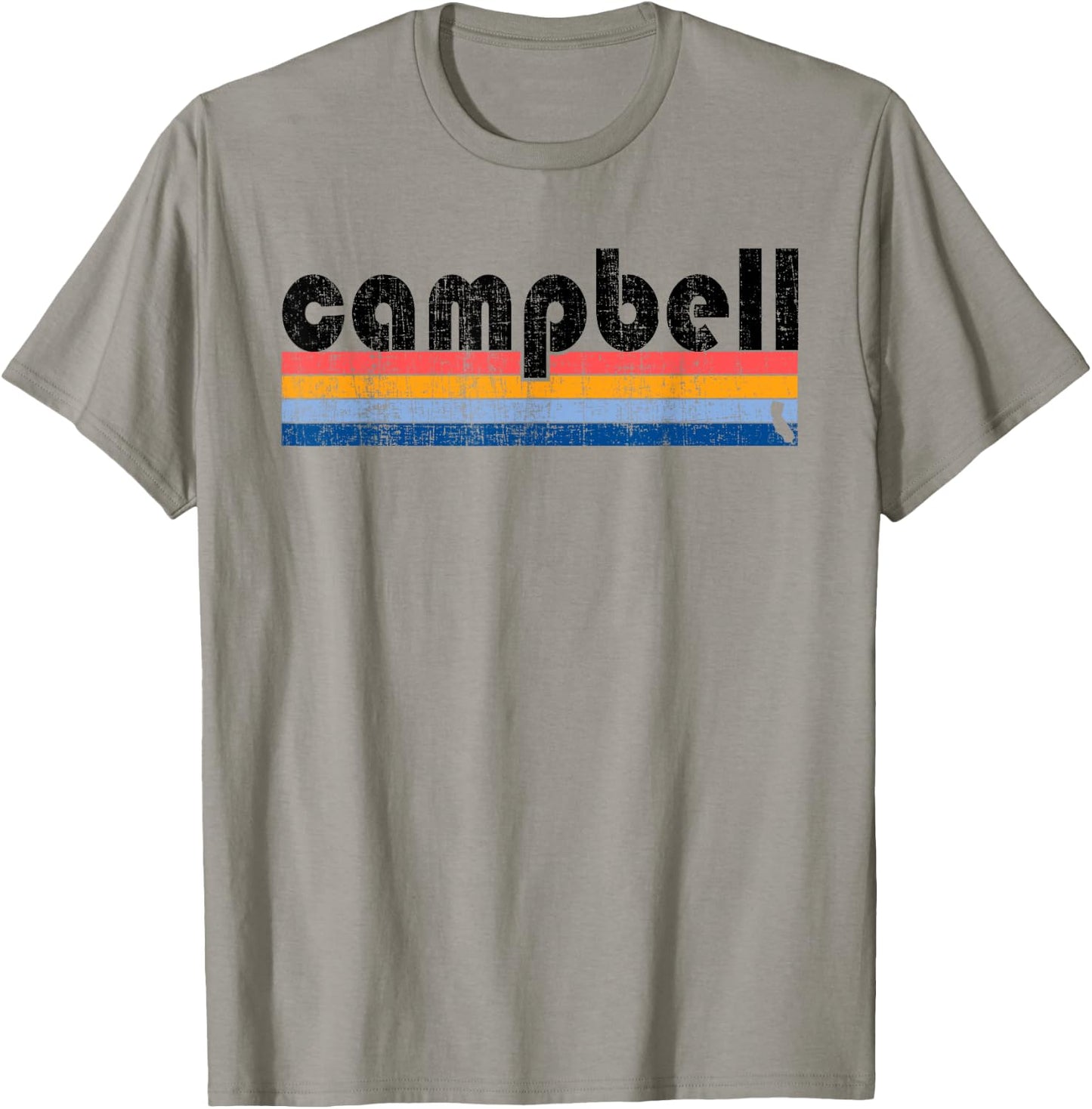 Vintage 80s Style Campbell CA T-Shirt - T-Shirt | Sand