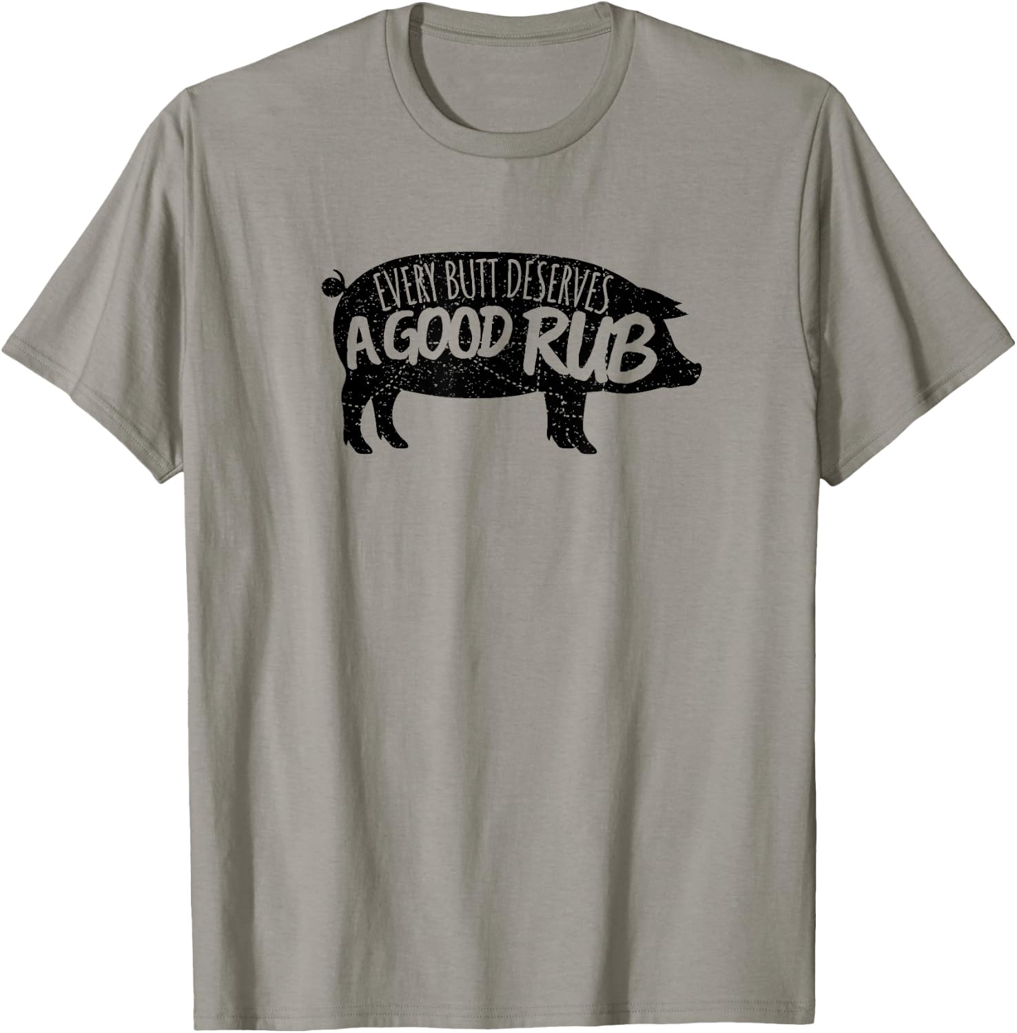 Vintage Every Butt Deserves A Good Rub Funny BBQ T-Shirt - T-Shirt | Sand