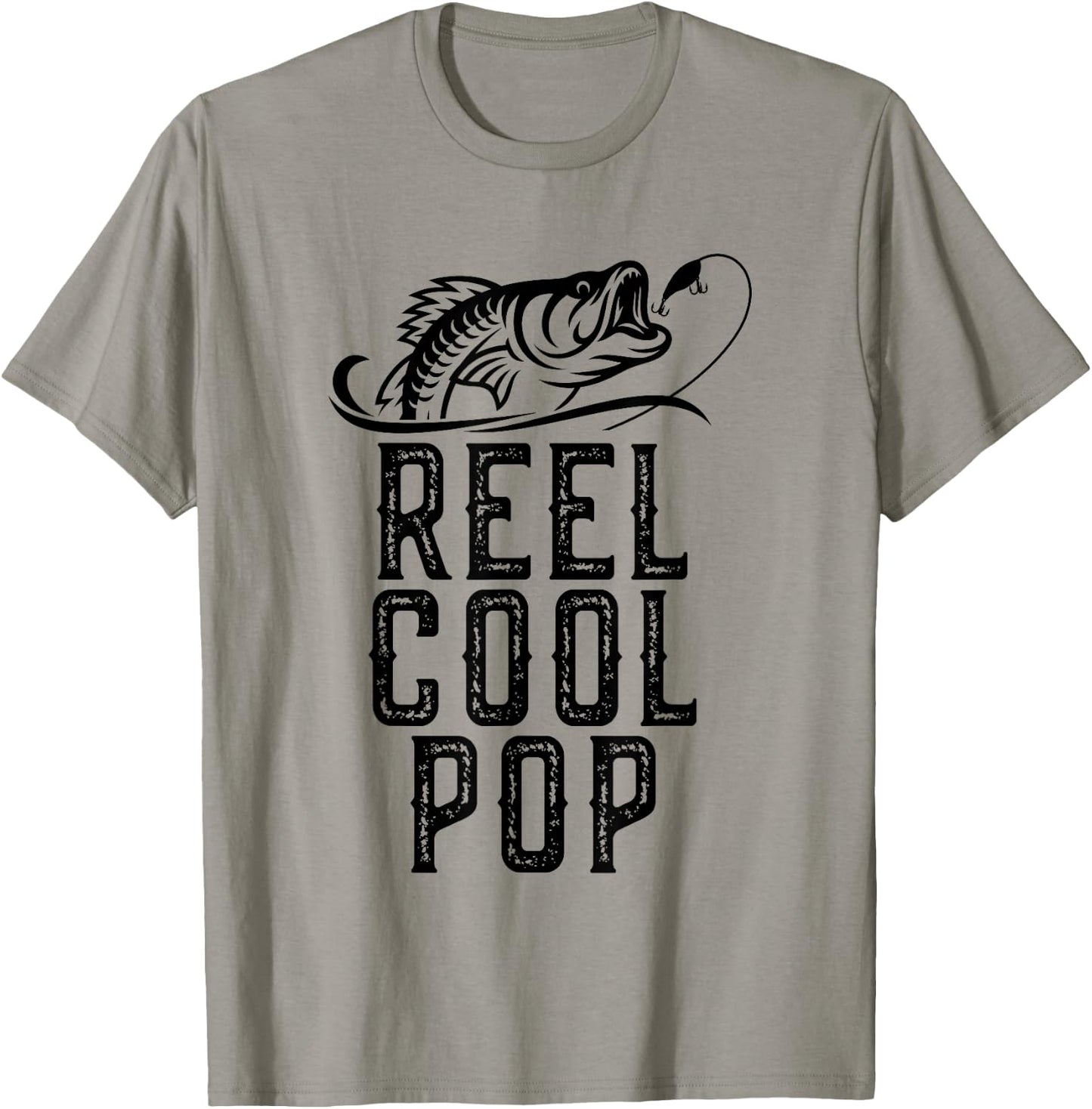 Reel Cool Pop Fishing Fisherman Funny Grandpa Retro T-Shirt - T-Shirt | Sand