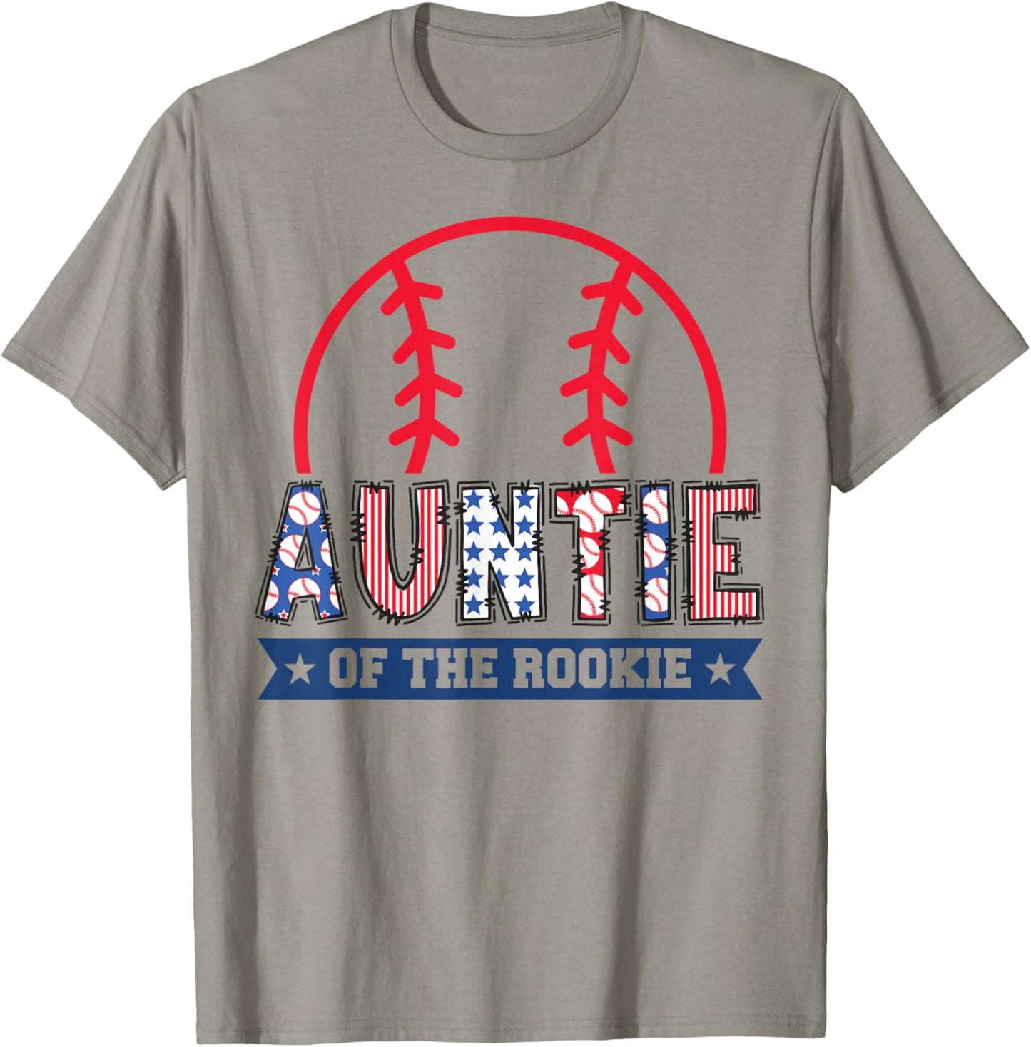 Auntie of The Rookie 1st Baseball Birthday Boy Matching T-Shirt - T-Shirt | Sand