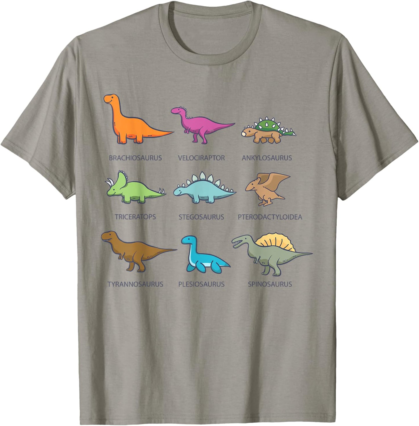 Types of Dinosaurs Shirt | Educational Gift T-Shirt - T-Shirt | Sand