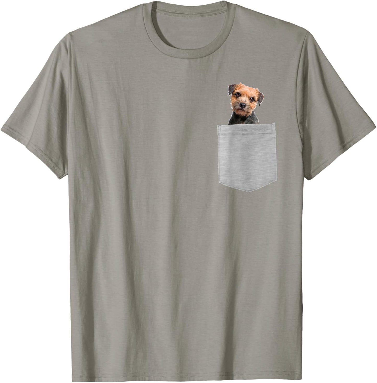 Dog in Your Pocket Border Terrier T-Shirt - T-Shirt | Sand
