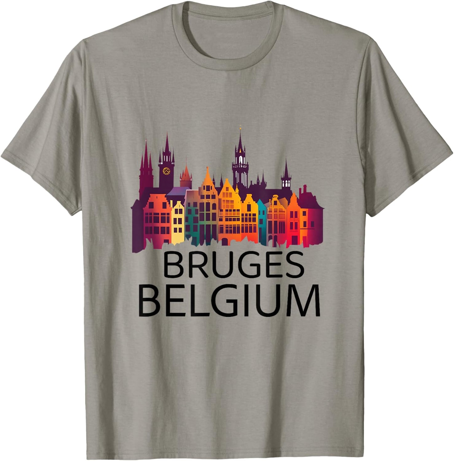 Bruges Belgium Souvenir Vacation Men Women Belgian Pride T-Shirt - T-Shirt | Sand
