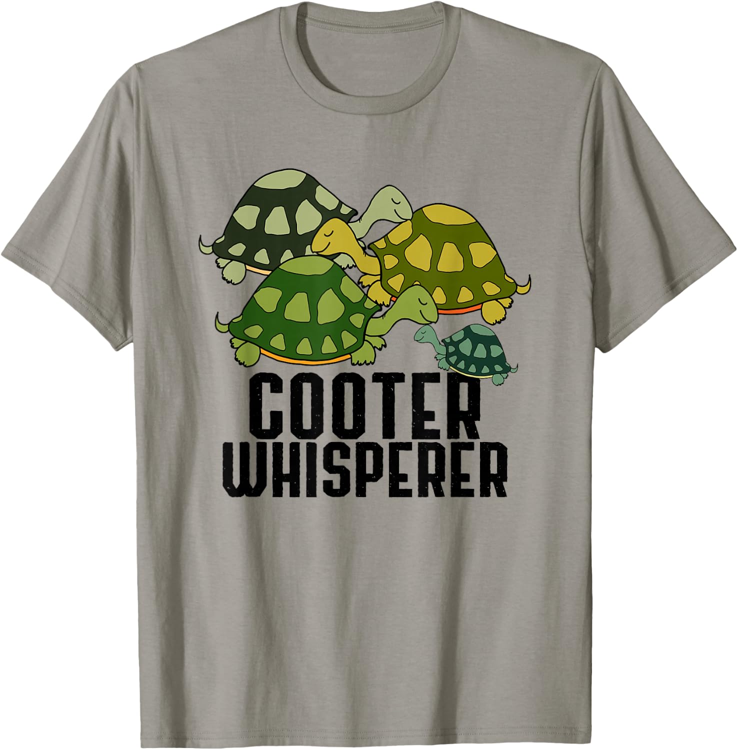 Cooter Whisperer Funny Turtle Lover Reptile Cartoon Sayings T-Shirt - T-Shirt | Sand