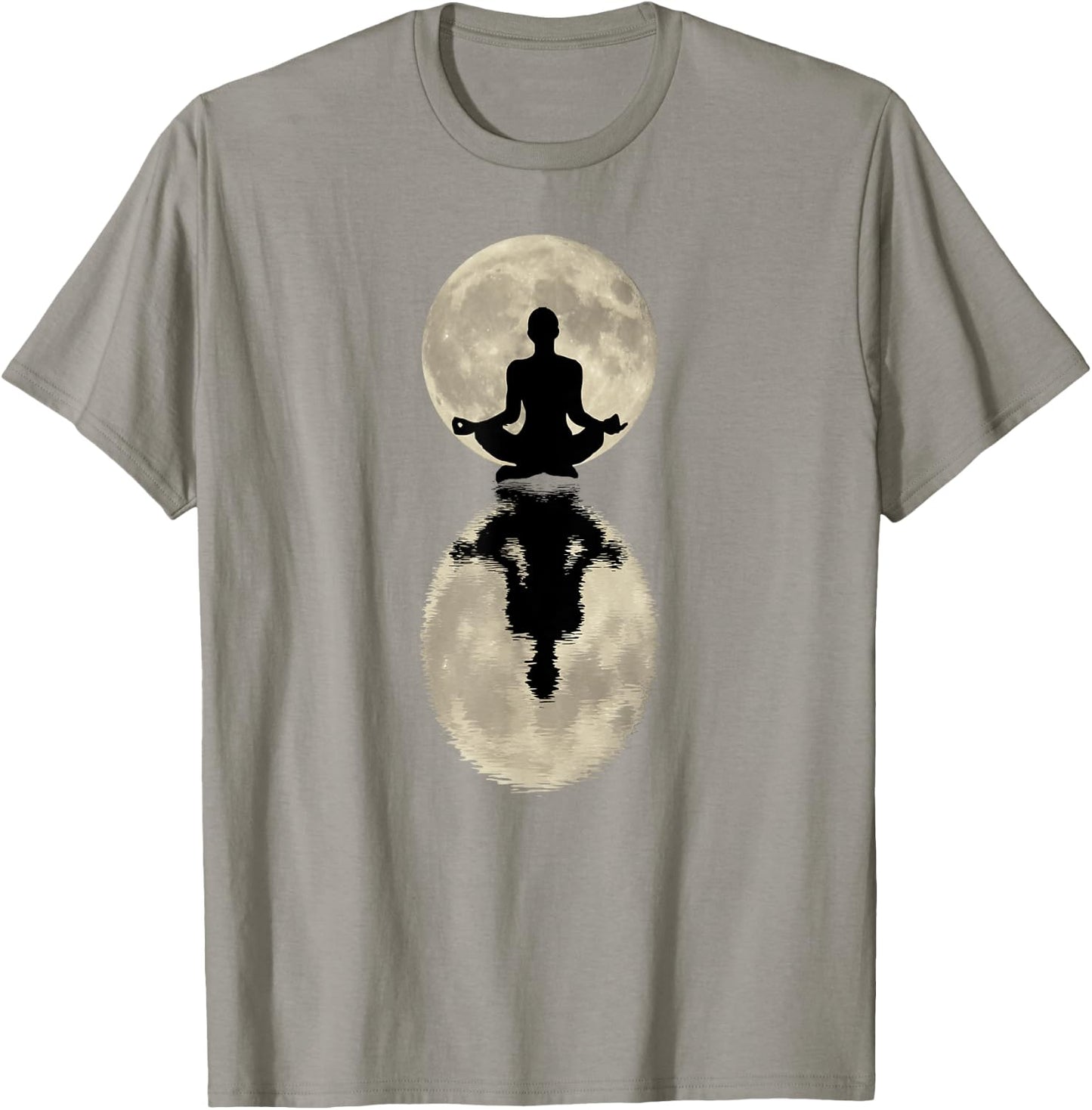 Yoga Gift - Namaste Moon Refection Zen Spiritual T-Shirt - T-Shirt | Sand