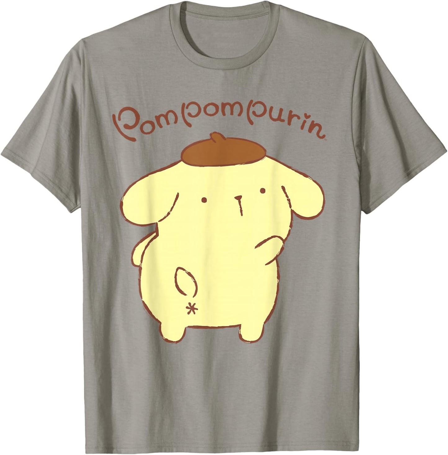 Sanrio Pompompurin Backside Logo Shirt T-Shirt - T-Shirt | Sand