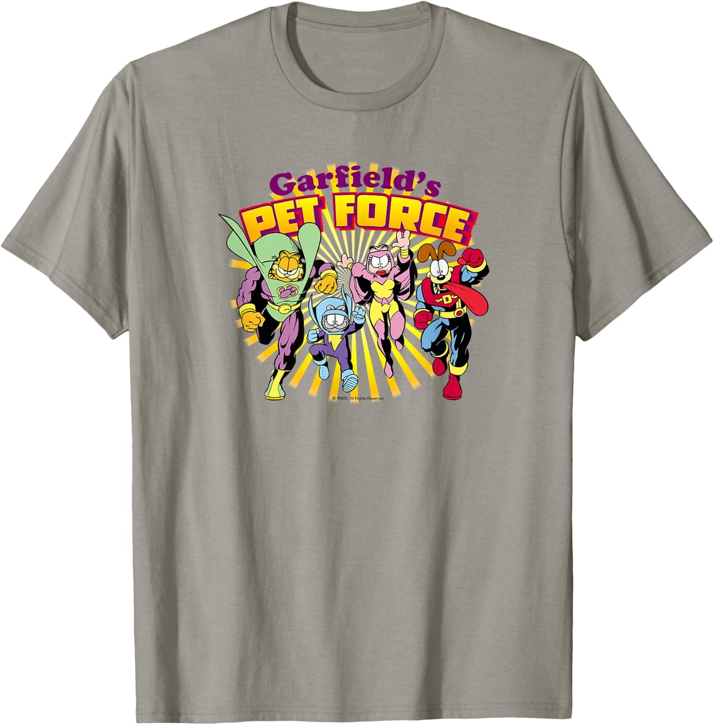 Garfield Pet Force Burst T-Shirt - T-Shirt | Sand