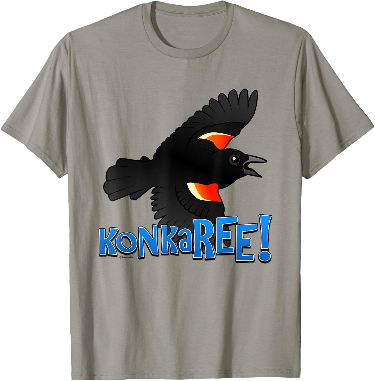 Red-winged Blackbird Sure Sign of Spring Cartoon Bird Gift T-Shirt - T-Shirt | Sand