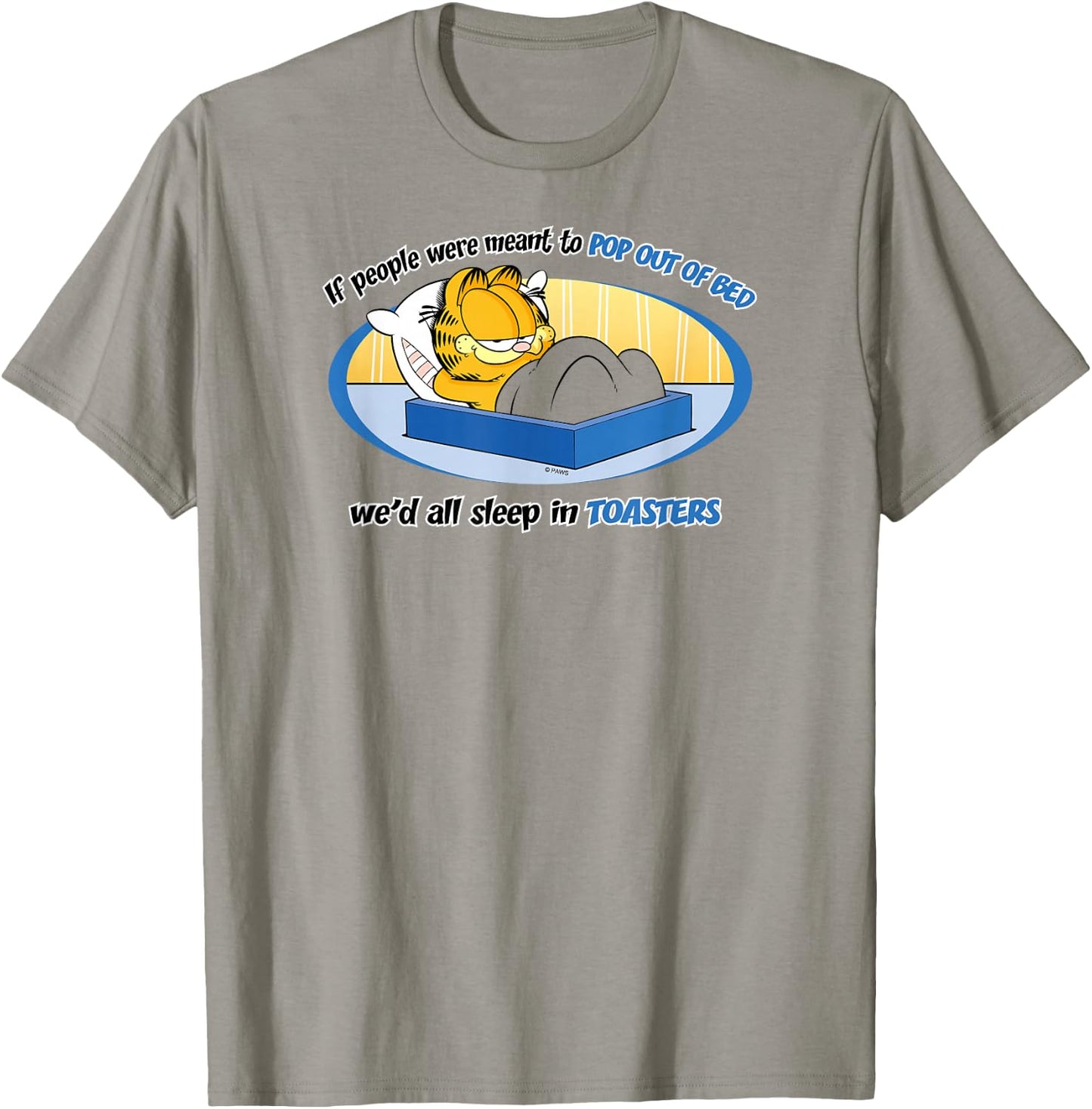 Garfield Pop Out Of Bed T-Shirt - T-Shirt | Sand