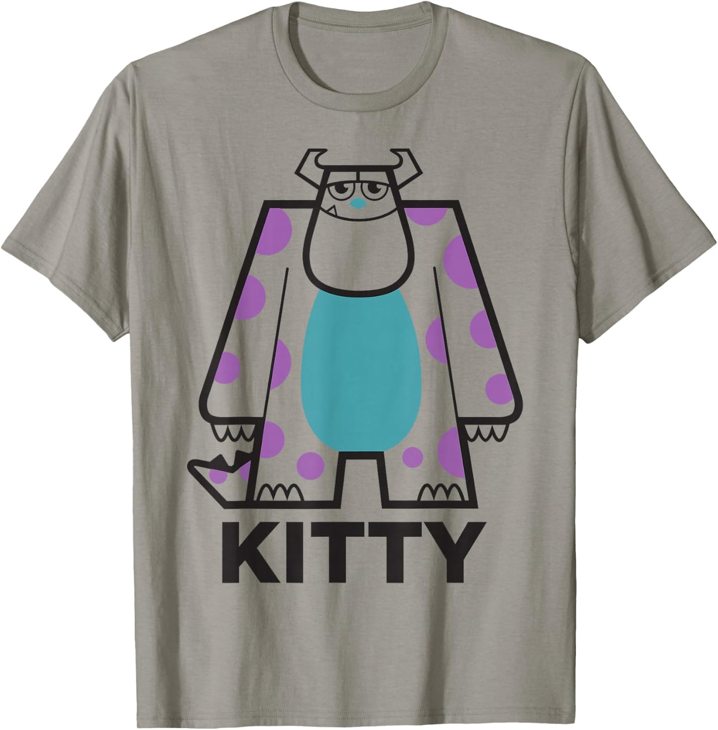 Disney Pixar Monsters, Inc. Sulley Kitty Big Portrait & Logo T-Shirt - T-Shirt | Sand