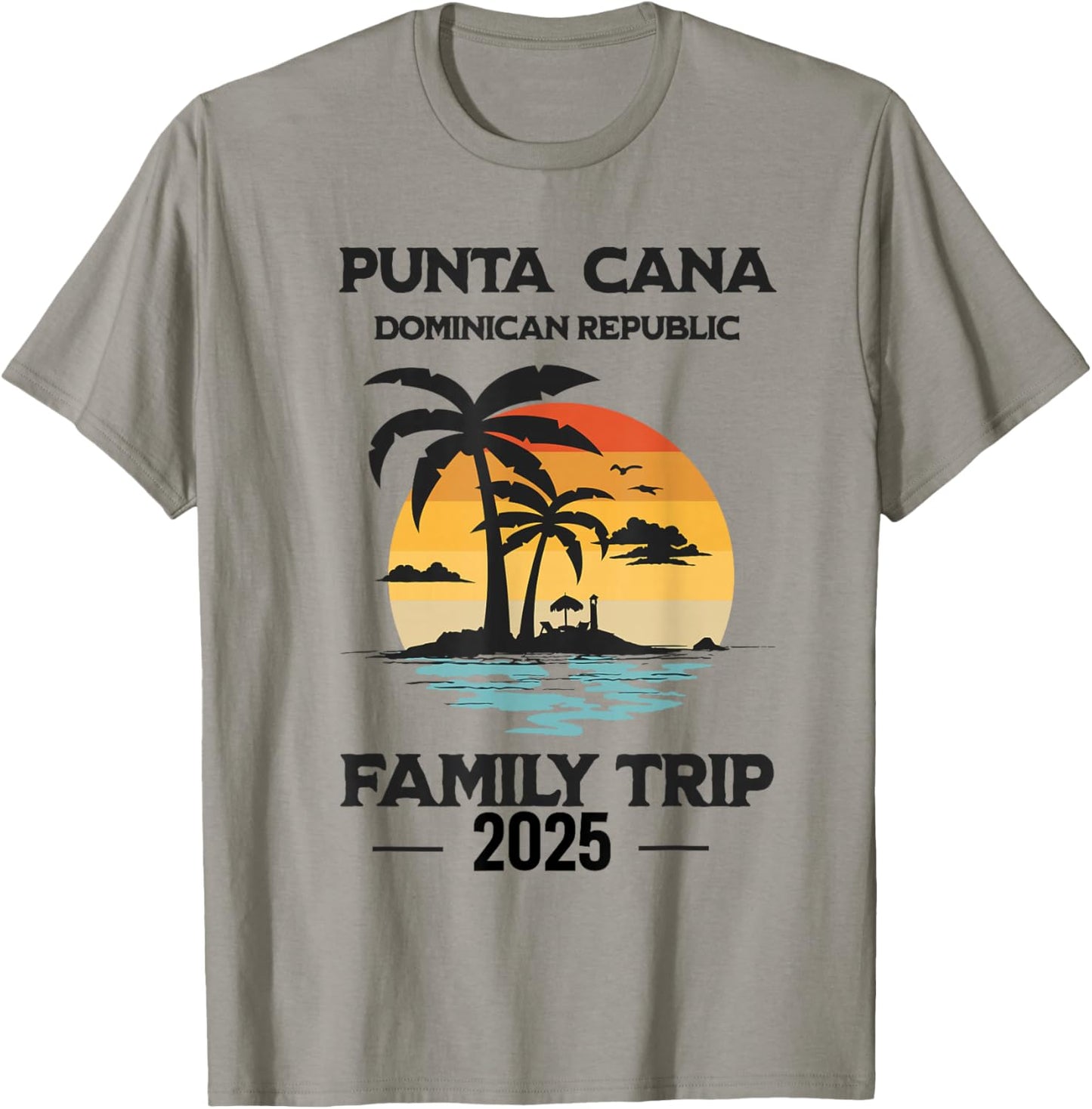 Punta Cana Family Vacation 2025 Matching Dominican Republic T-Shirt - T-Shirt | Sand