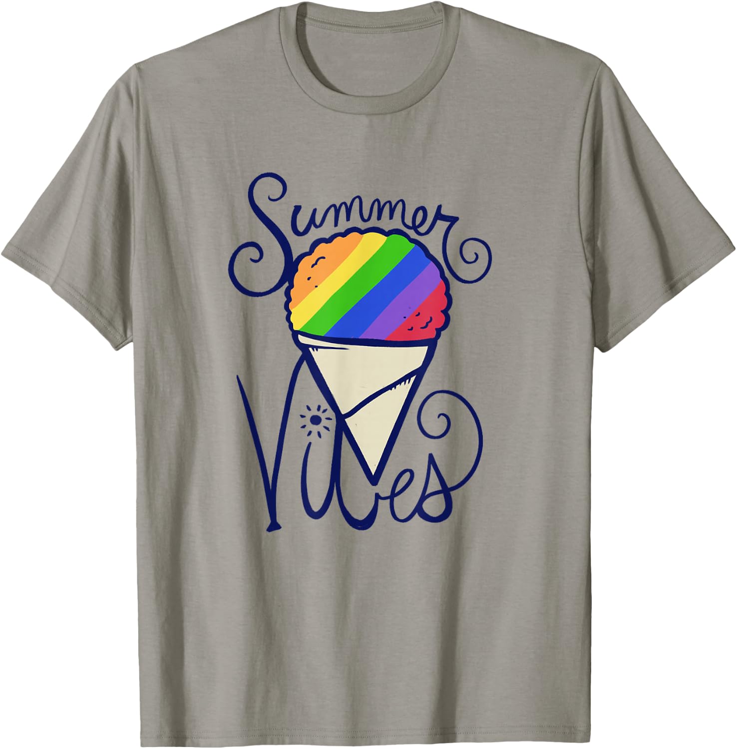 Summer vibrations rainbow Men Women Kids T-Shirt - T-Shirt | Sand