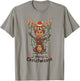 Merry Christmoose Christmas Moose Xmas Tree Lights Gift T-Shirt - T-Shirt | Sand