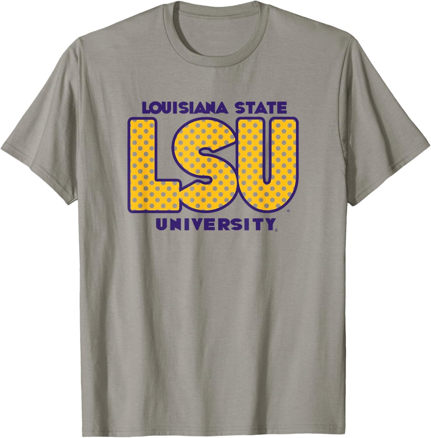 LSU Tigers Polka Dots White Officially Licensed T-Shirt - T-Shirt | Sand