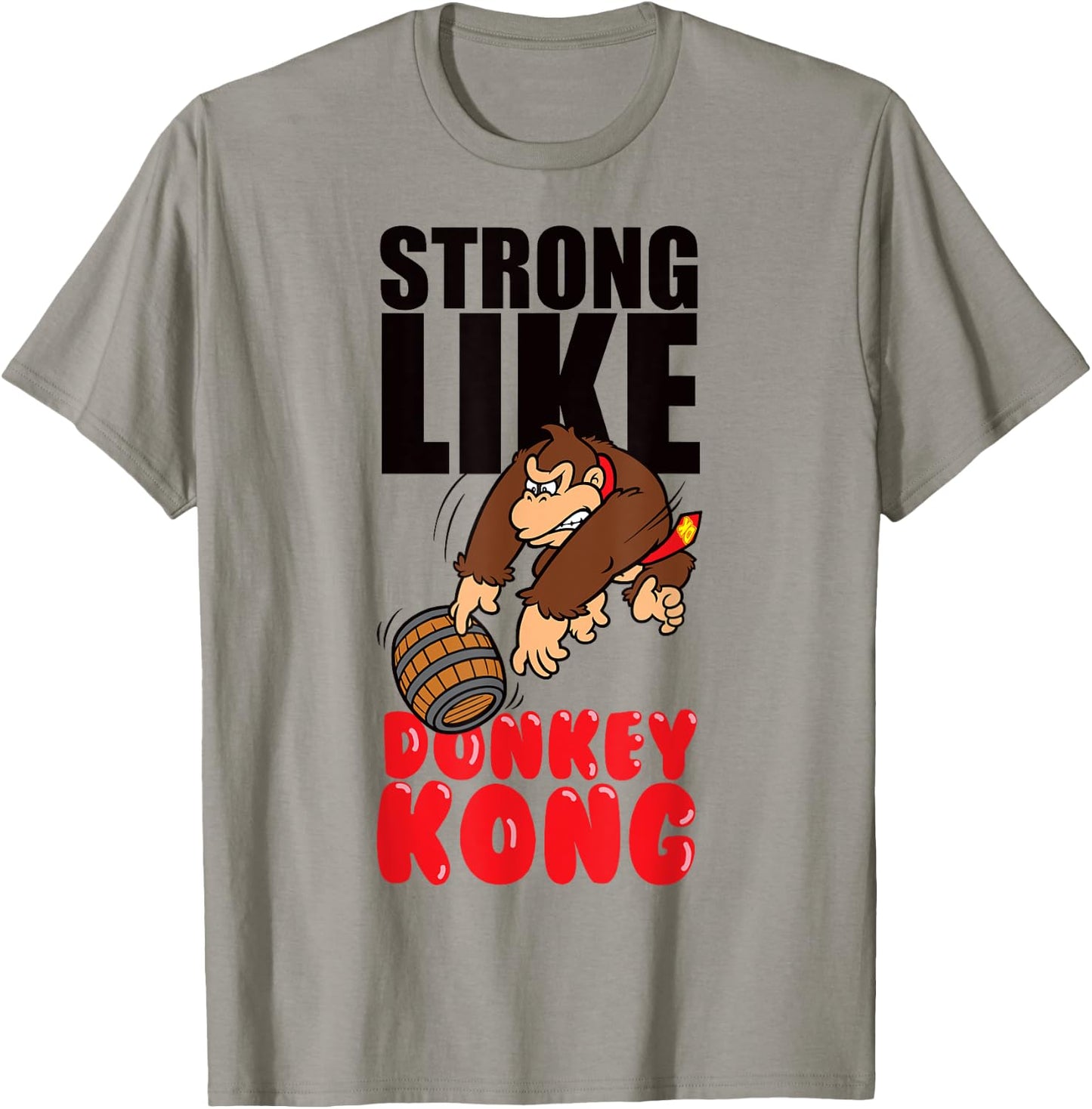 Nintendo Strong Like Donkey Kong Barrel Throw T-Shirt - T-Shirt | Sand