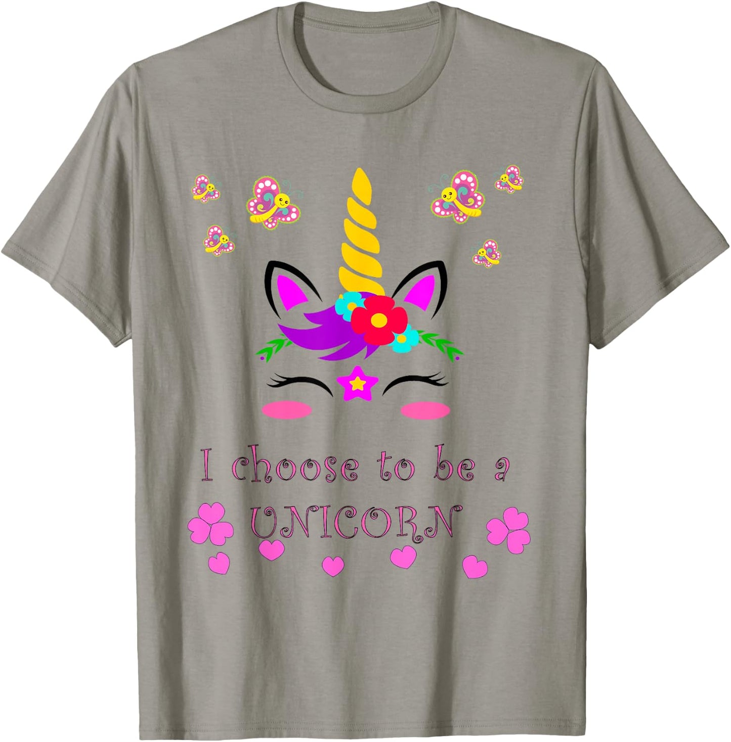 I choose to be a Unicorn , Unicorn Gift T-Shirt - T-Shirt | Sand