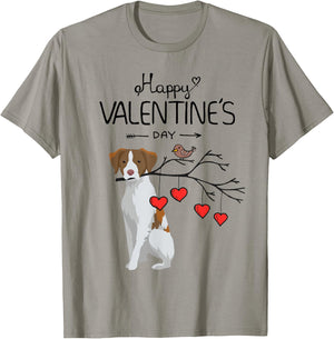 My Brittany Spaniel Dog Is My Valentines Day T-Shirt - T-Shirt | Sand