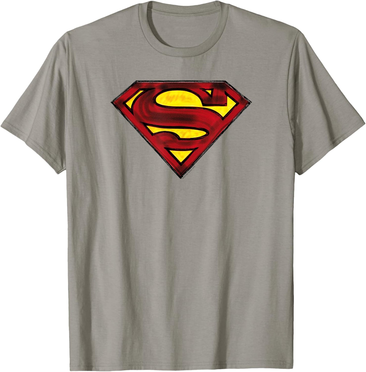 Superman Charcoal Shield T Shirt T-Shirt - T-Shirt | Sand
