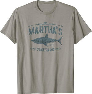 JCombs: Martha's Vineyard, MA, Great White Shark T-Shirt - T-Shirt | Sand