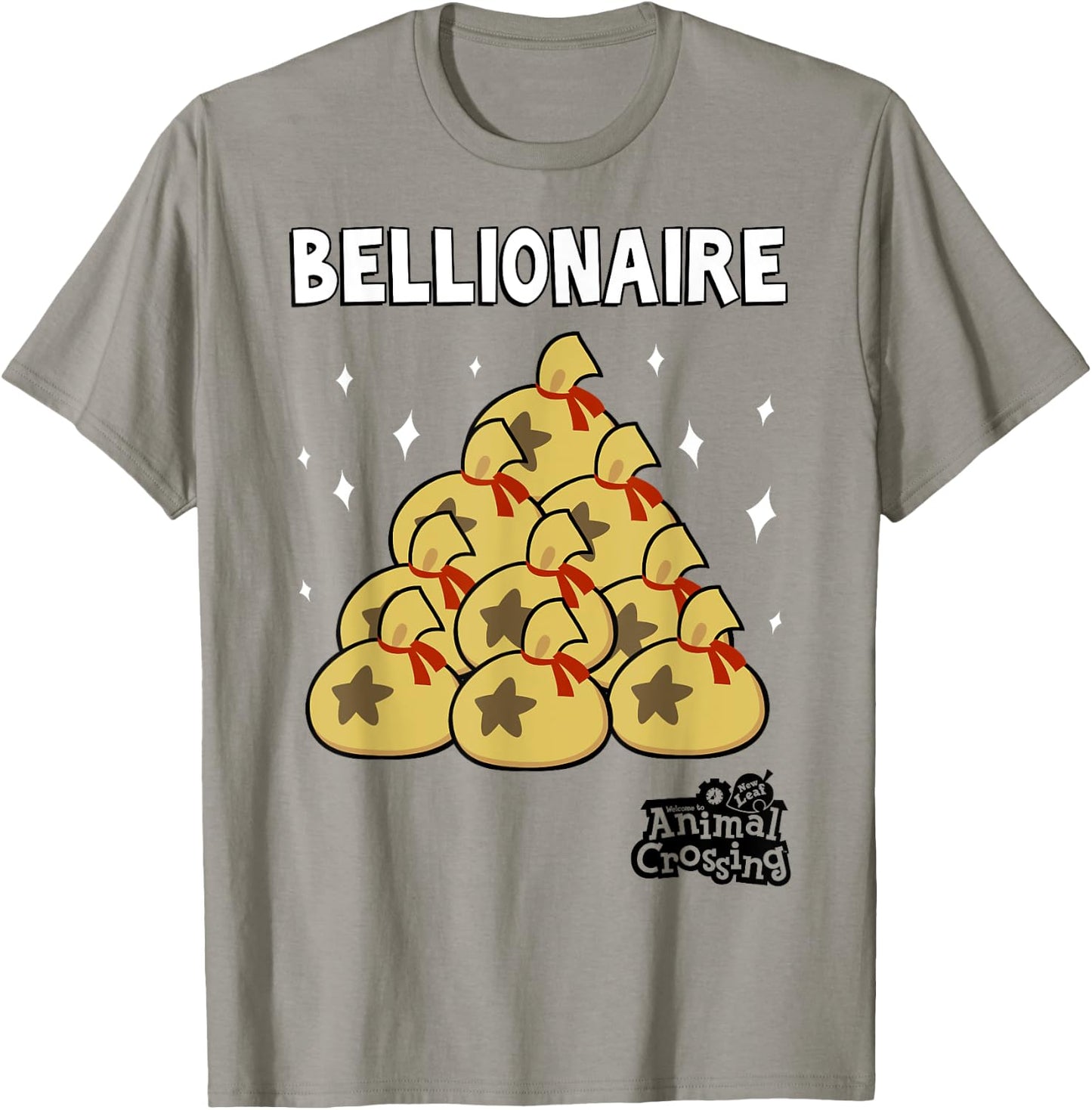 Animal Crossing New Leaf Bellionaire , Grey, Small T-Shirt - T-Shirt | Sand