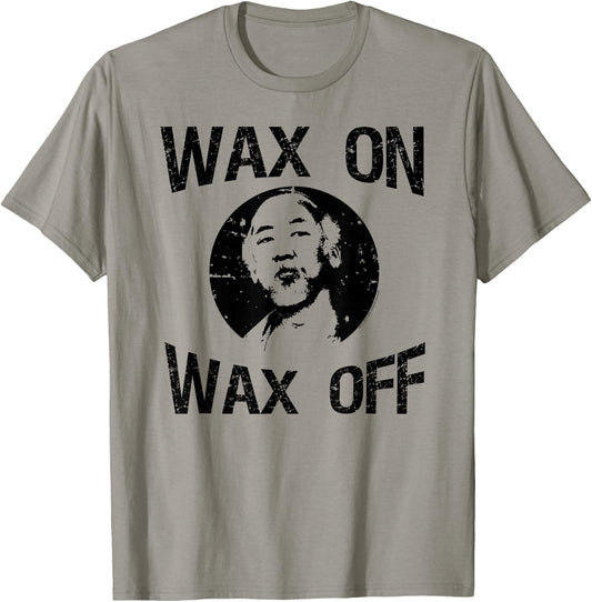 The Karate Kid Wax On Wax Off Miyagi Photo Movie T-Shirt - T-Shirt | Sand