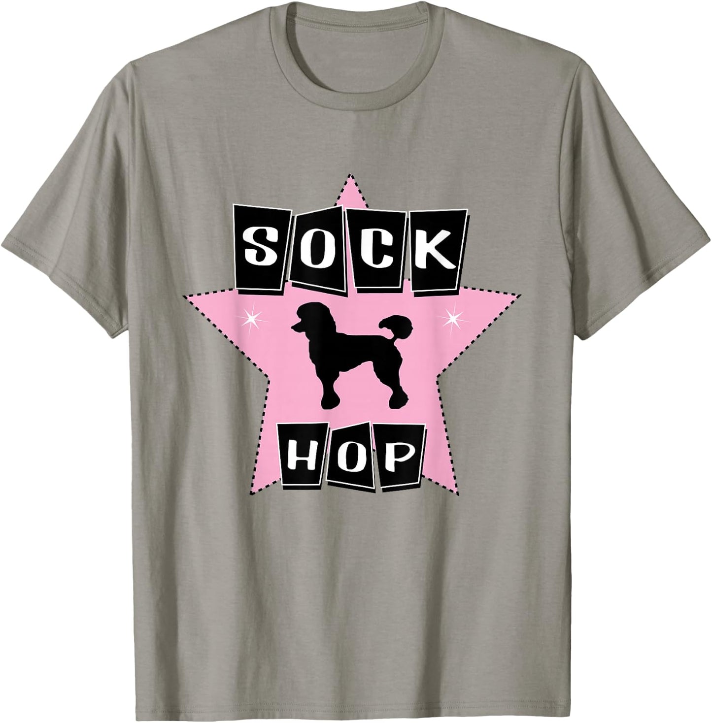 Poodle 1950s Sock Hop Dance Clothes Rock N Roll 50s Pink T-Shirt - T-Shirt | Sand