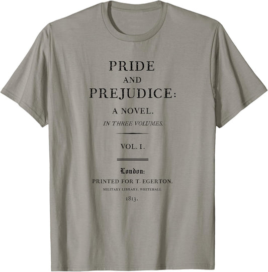 Pride and Prejudice Jane Austen Literary Book Shirt T-Shirt - T-Shirt | Sand