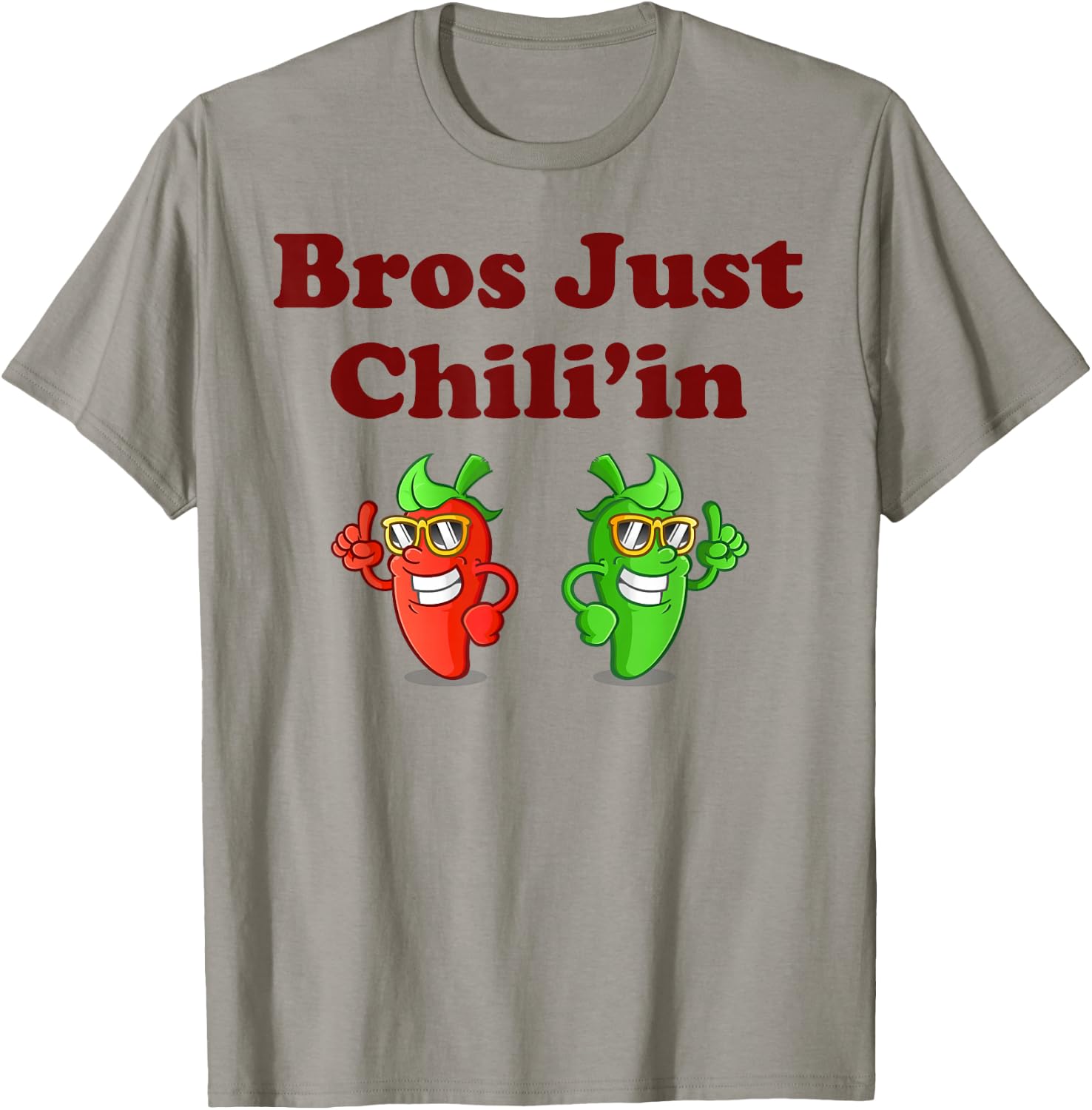 Bros Just Chili'in Spicy Cook-off T-Shirt - T-Shirt | Sand
