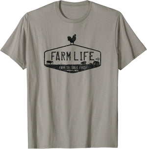 Farm Life , Livestock Distressed Graphic T-Shirt - T-Shirt | Sand