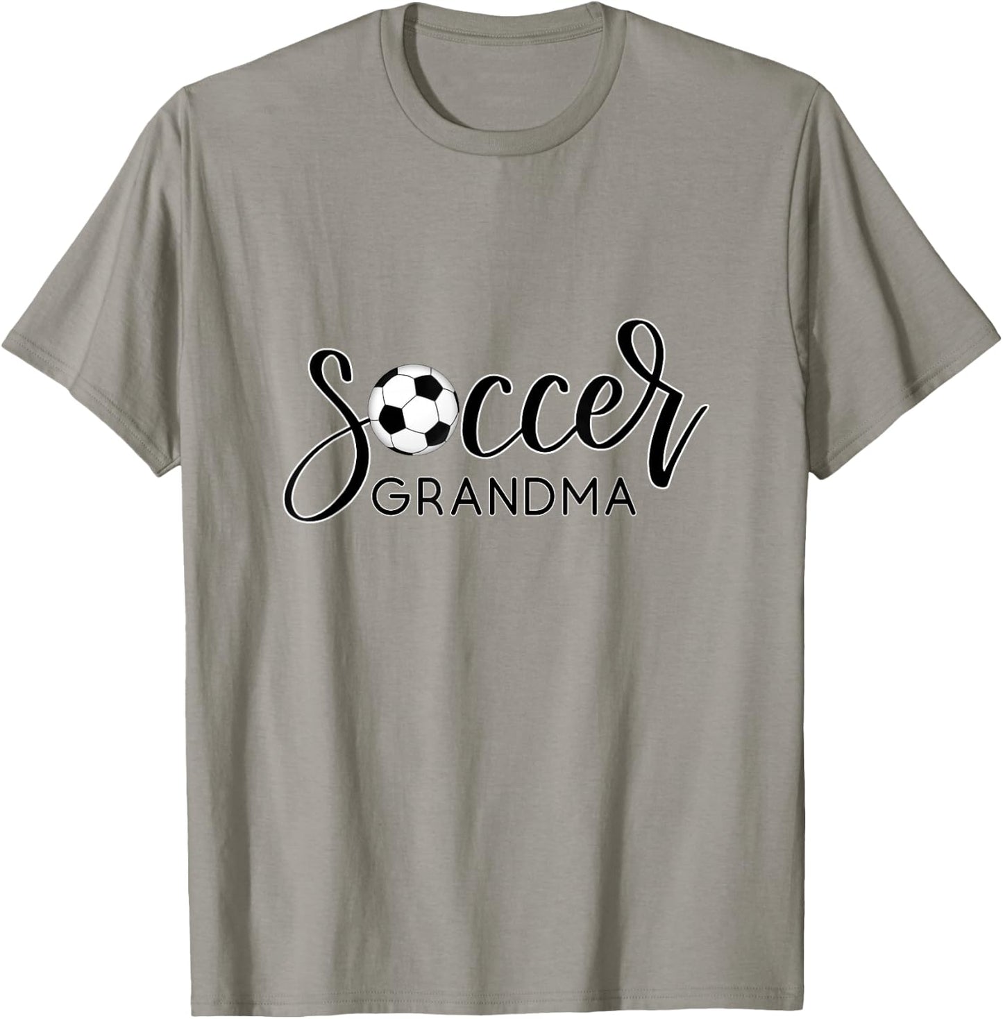 SOCCER GRANDMA Design with Soccer Ball and Hand Lettering T-Shirt - T-Shirt | Sand