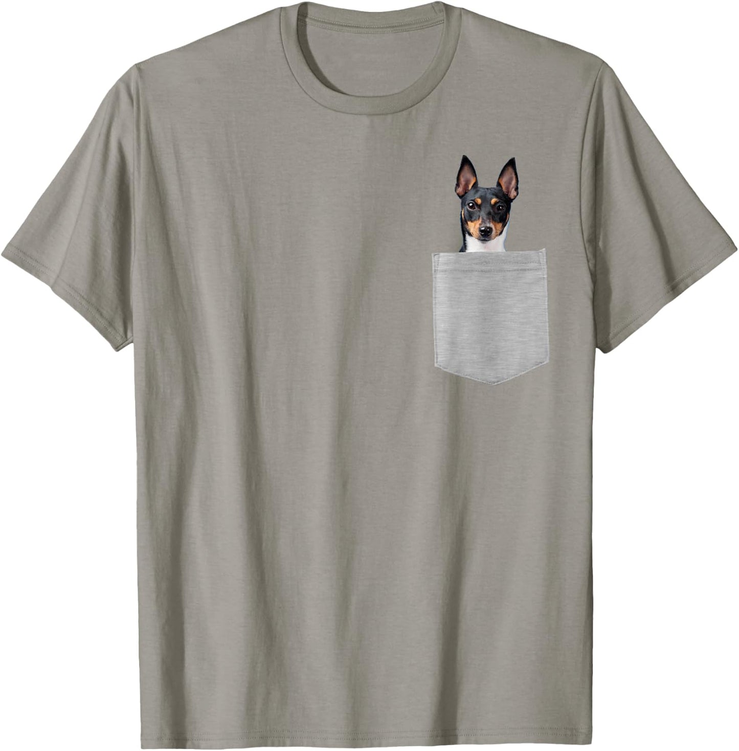 Dog in Your Pocket Toy Fox Terrier T-Shirt - T-Shirt | Sand