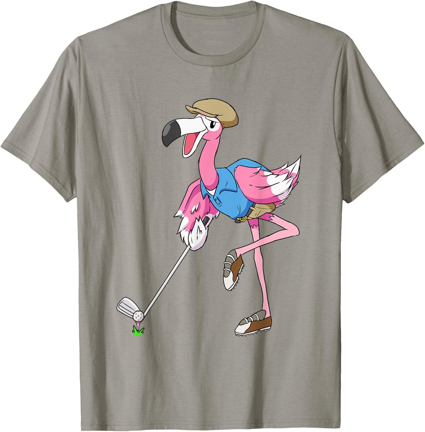 Pink Flamingo Golf Gifts Men Golfer Club T-Shirt - T-Shirt | Sand