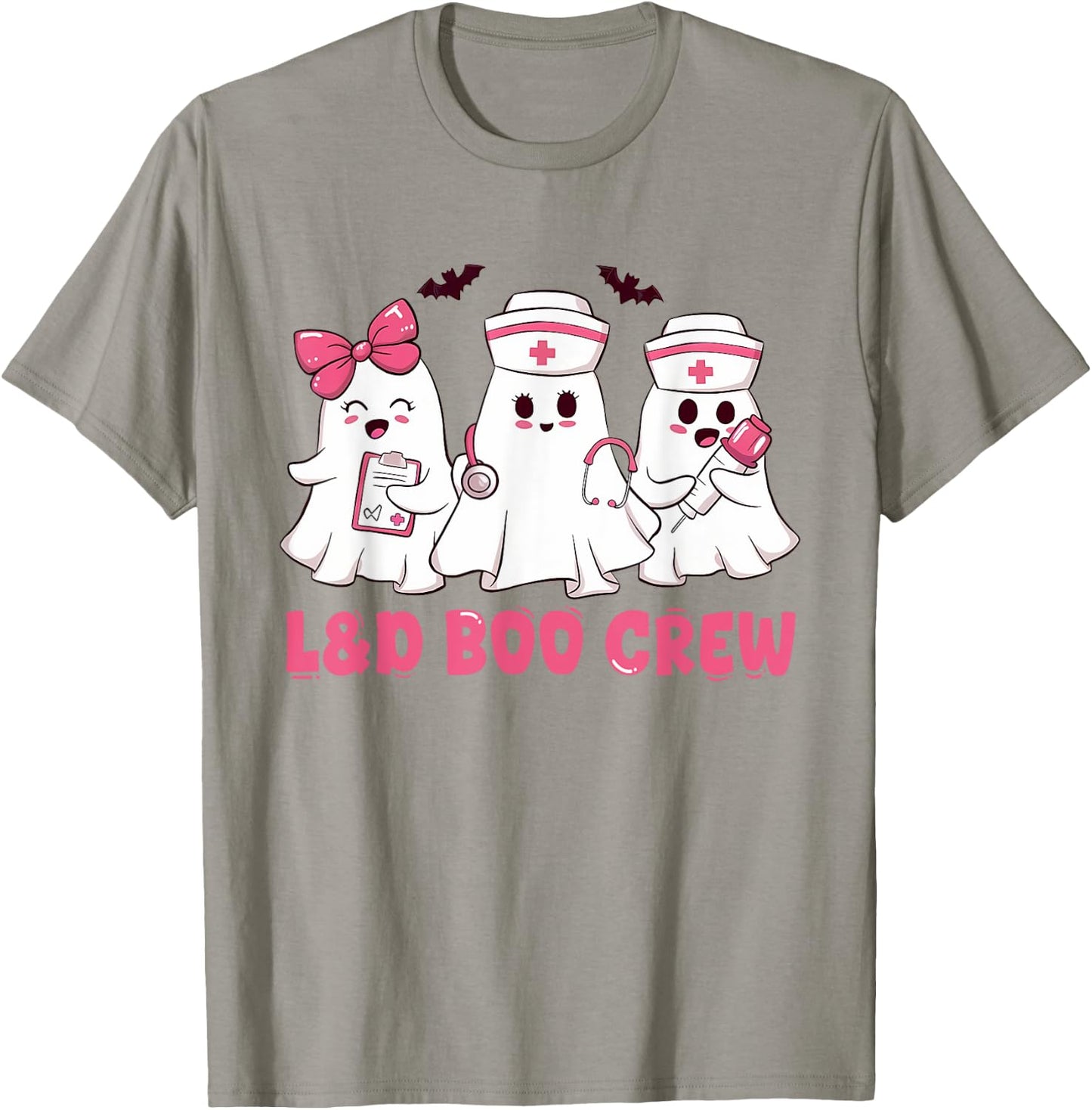 Halloween labor and delivery nurse shirt L&D Boo Crew T-Shirt - T-Shirt | Sand