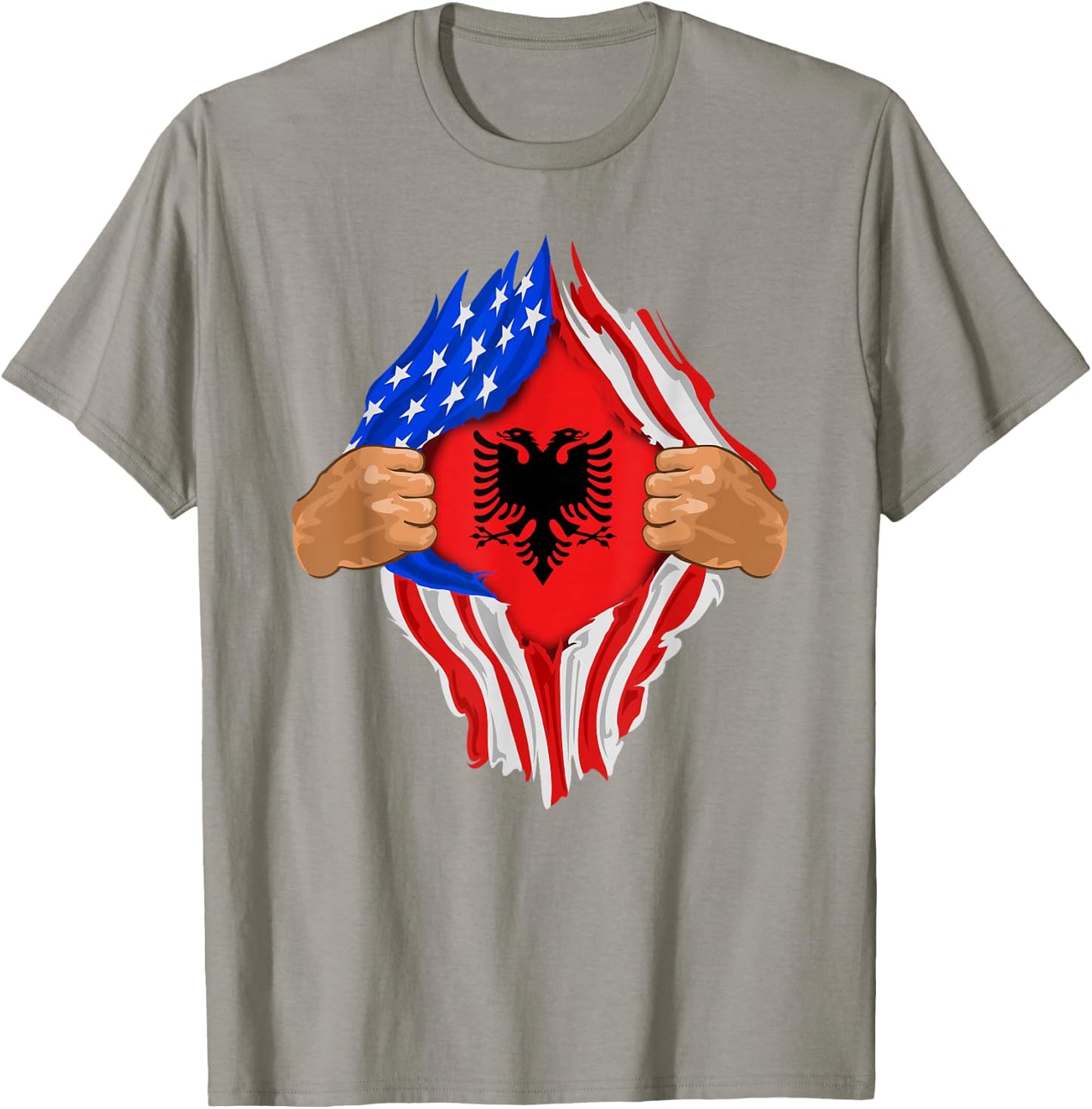Albanian Blood Inside Me | Albania Flag Gift T-Shirt - T-Shirt | Sand
