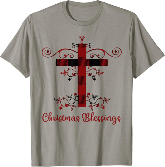 Christian Christmas Blessings Holiday Greetings Gift T-Shirt - T-Shirt | Sand