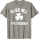 Kiss Me Im Indian St Patricks Day Clover Graphic T Shirt T-Shirt - T-Shirt | Sand