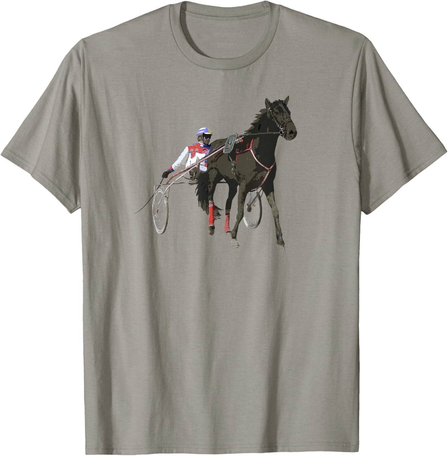 Sports Horse Race Harness Racing T-Shirt - T-Shirt | Sand
