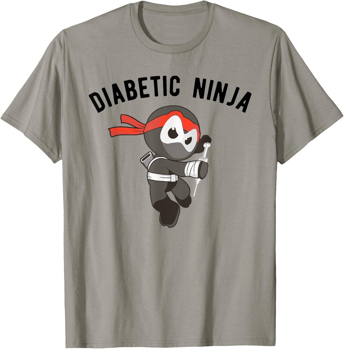 Diabetic Ninja , Type 1 Diabetes Apparel T-Shirt - T-Shirt | Sand