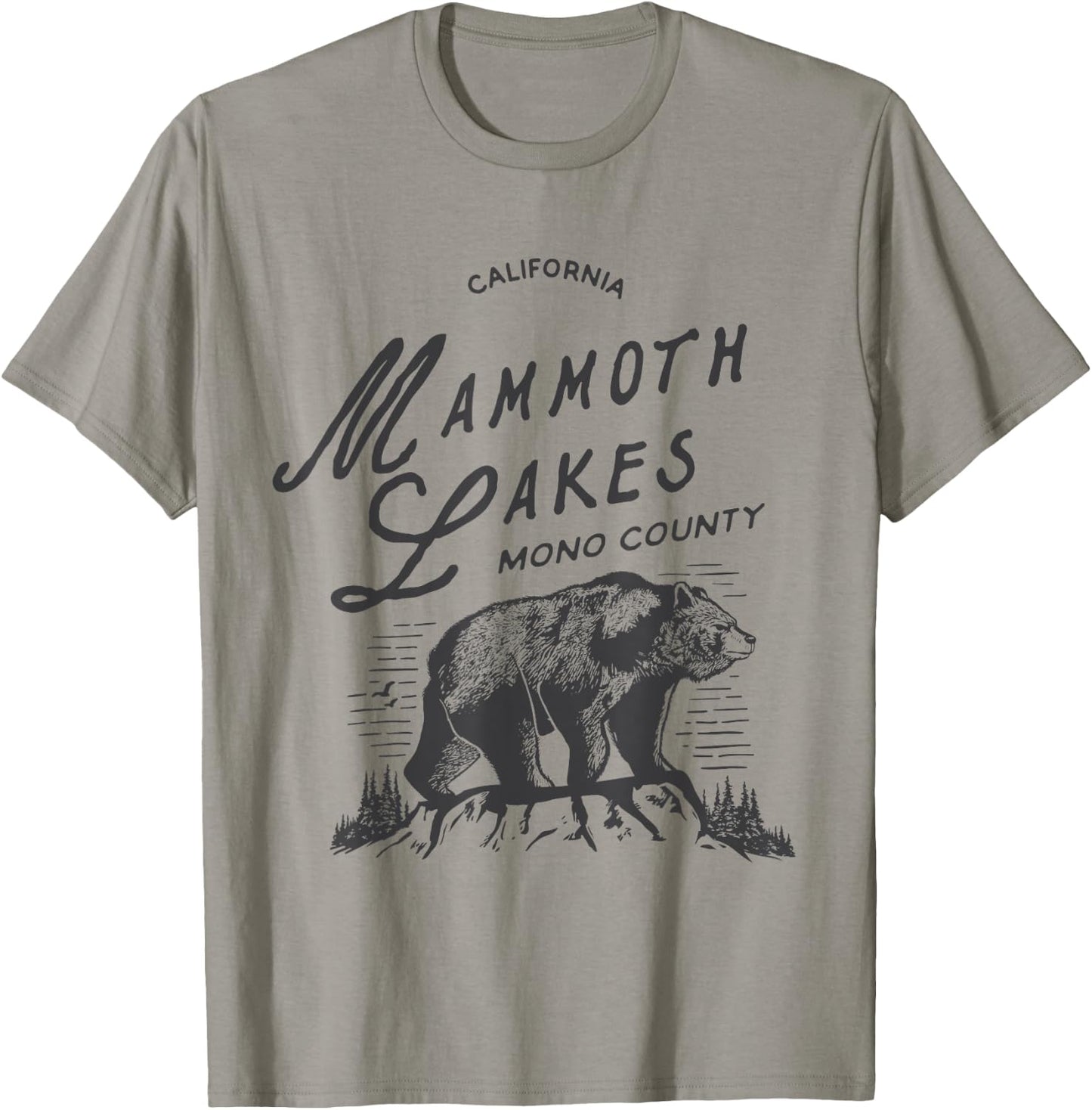 Vintage Mammoth Lakes Retro Bear Vacation California T-Shirt - T-Shirt | Sand