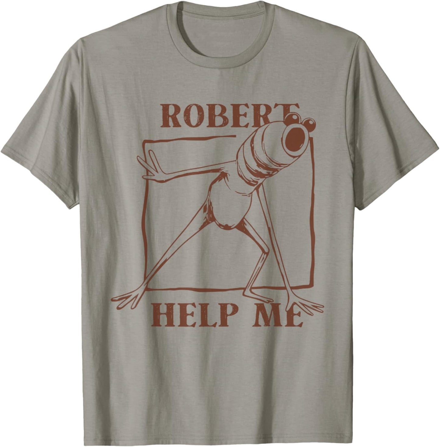 Robert Help Me Marcus The Worm Funny Meme T-Shirt - T-Shirt | Sand