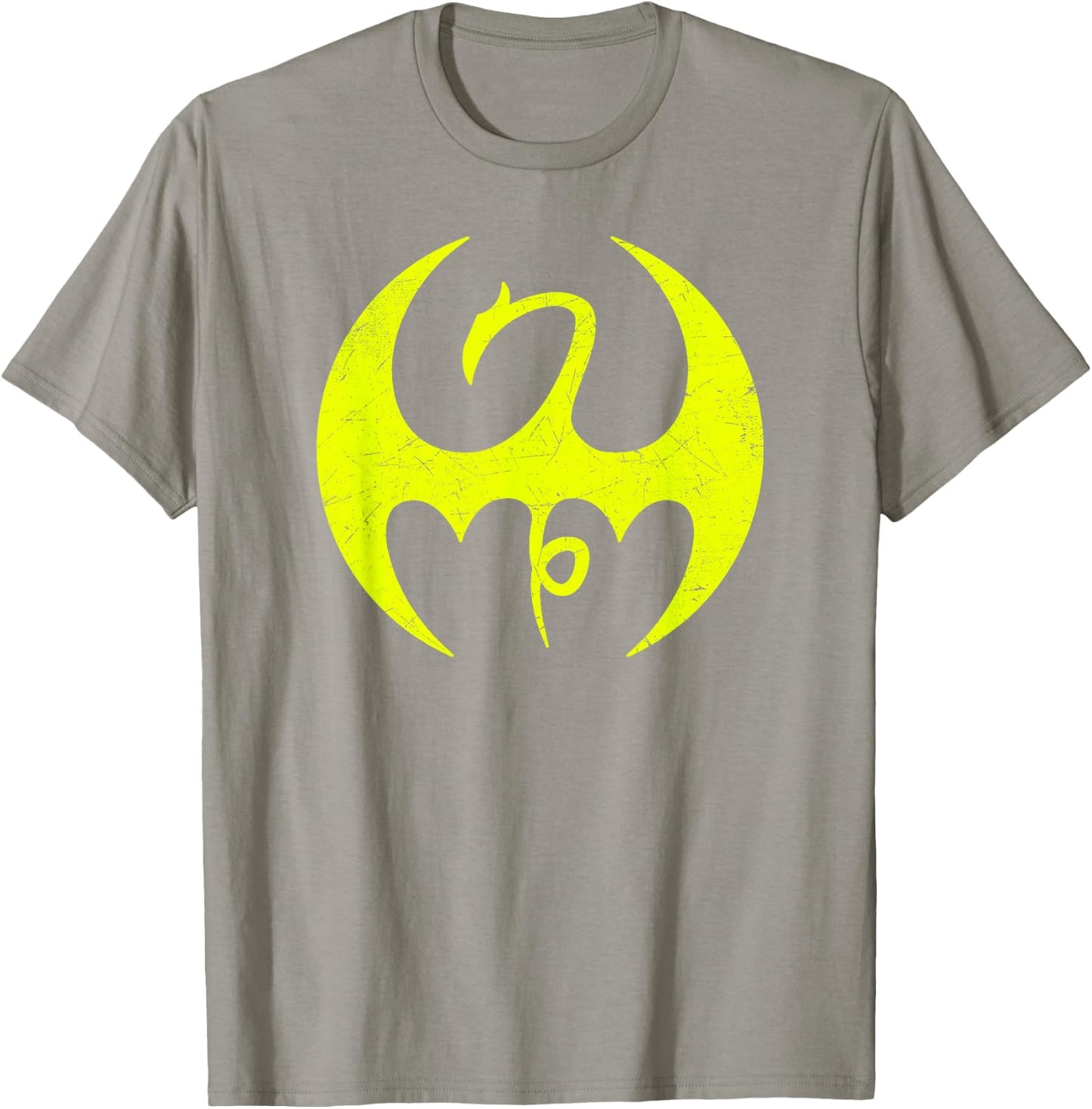 Marvel Iron Fist Distressed Dragon Logo Graphic C1 T-Shirt - T-Shirt | Sand