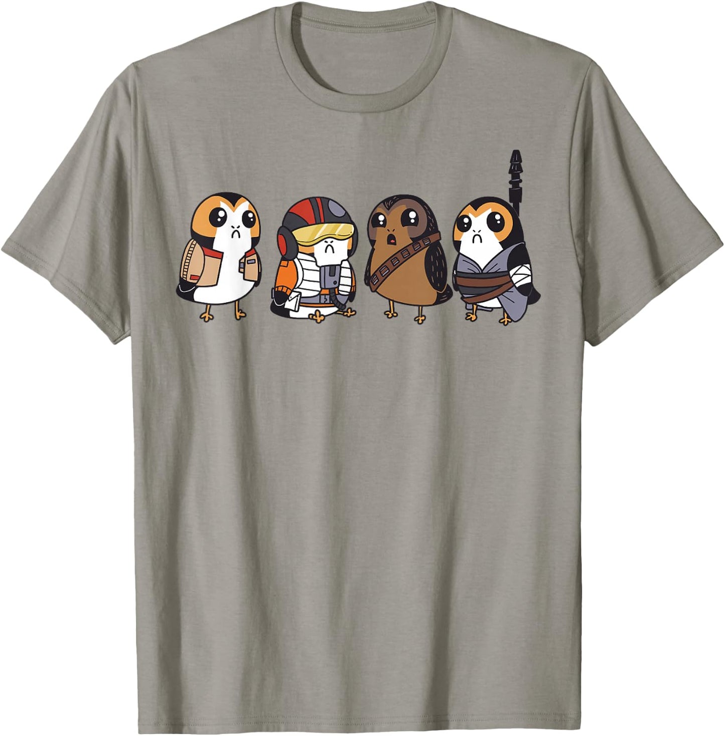 Star Wars Cute Porgs Dressed As Characters Portrait T-Shirt - T-Shirt | Sand