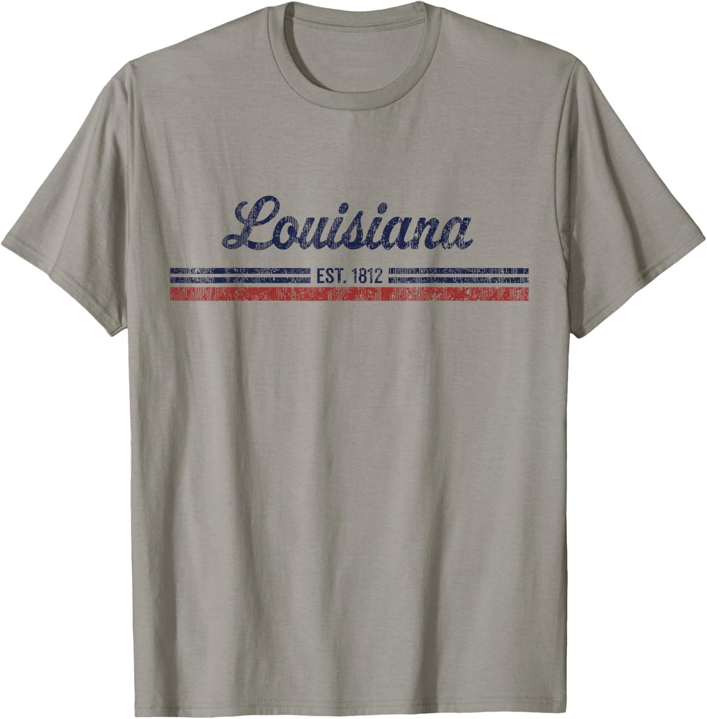 Louisiana Vintage American Flag Retro Design T-Shirt - T-Shirt | Sand