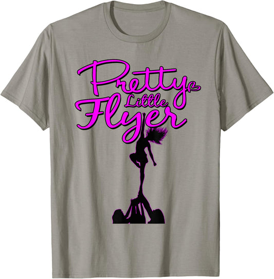 Pretty Little Flyer Cheerleading Squad Funny Pun T-Shirt - T-Shirt | Sand