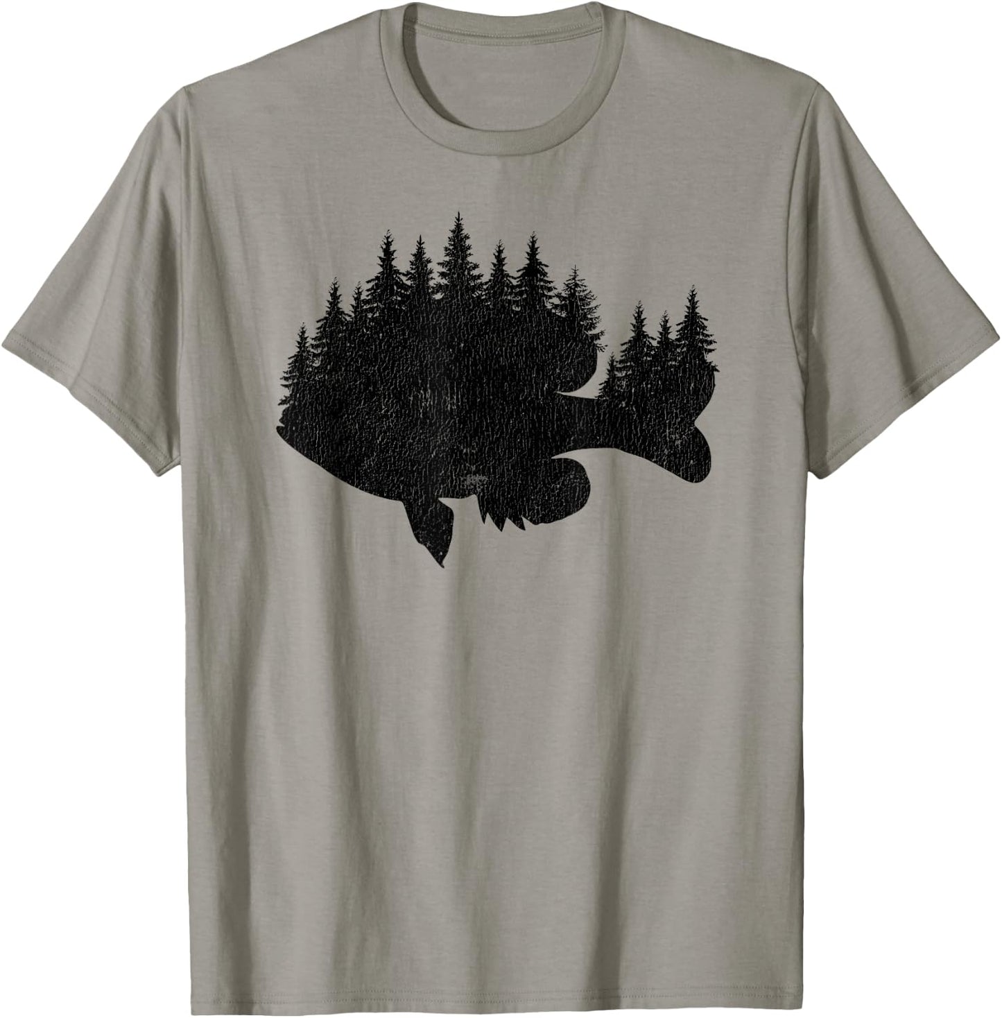 Bluegill Fishing Forest Treeline - Panfish Fisherman T-Shirt - T-Shirt | Sand