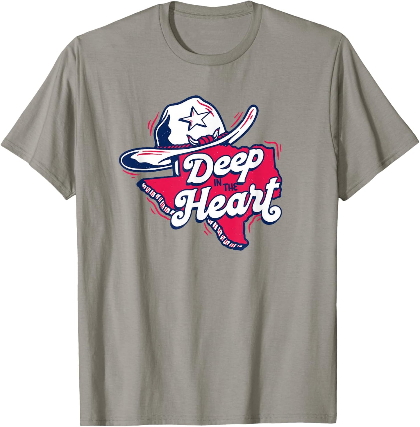 Deep in the Heart Vintage Texas Cartoon Proud Texan T-Shirt - T-Shirt | Sand