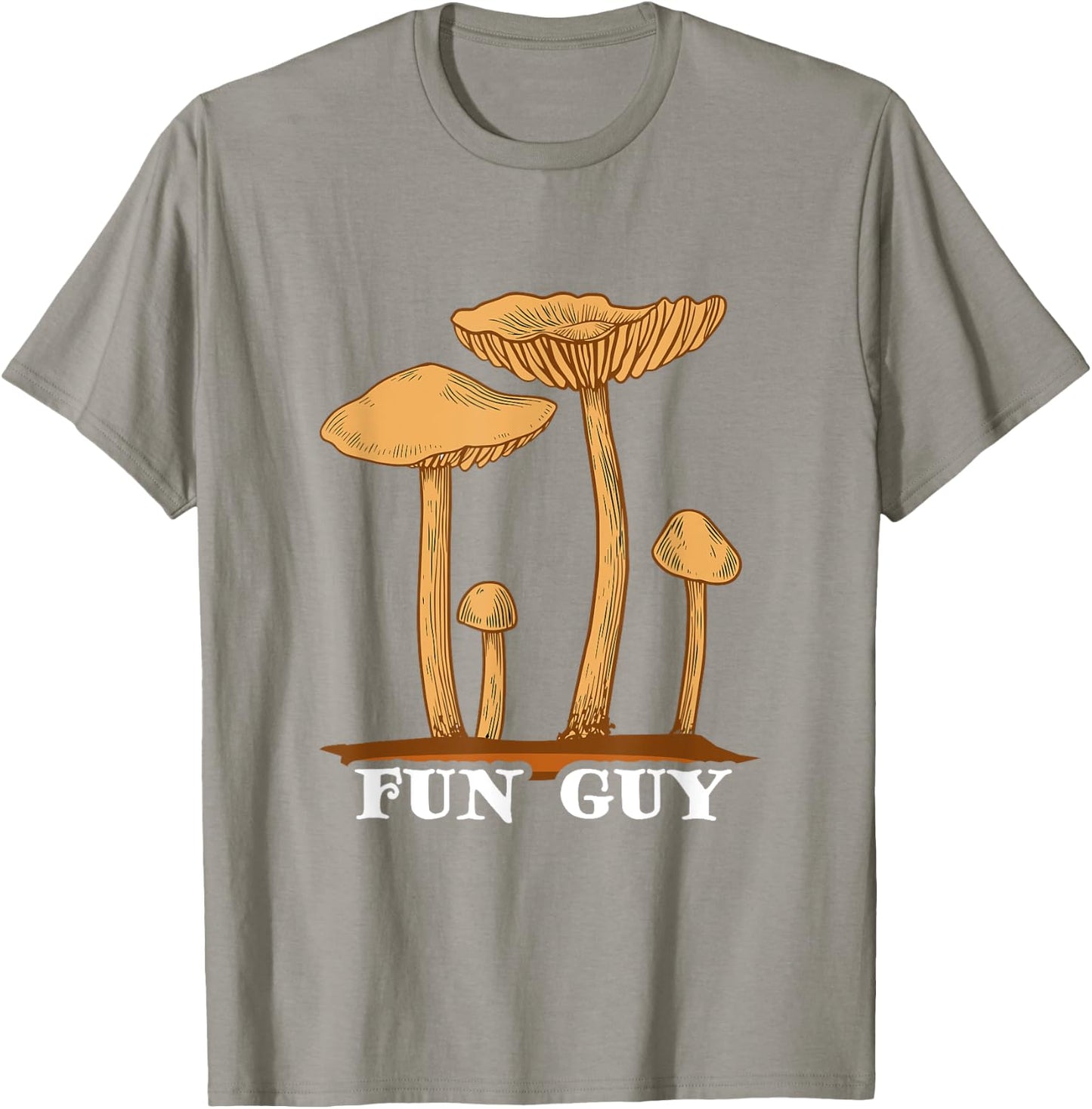 Fun Guy Mushrooms T-Shirt - T-Shirt | Sand