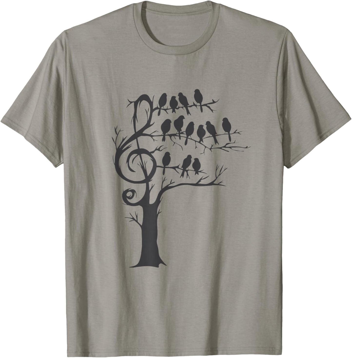 Singing Birds in a Tree, Music T-Shirt - T-Shirt | Sand