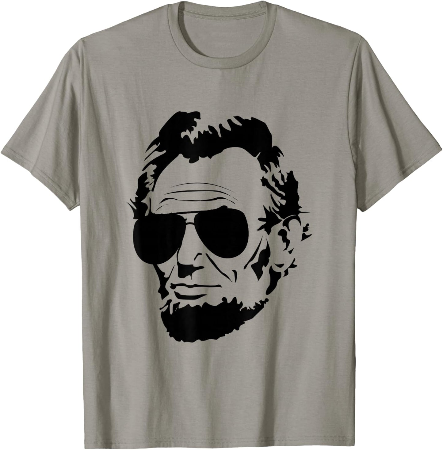 Abe Lincoln Funny Abraham Lincoln Portrait with Sunglasses Small T-Shirt - T-Shirt | Sand